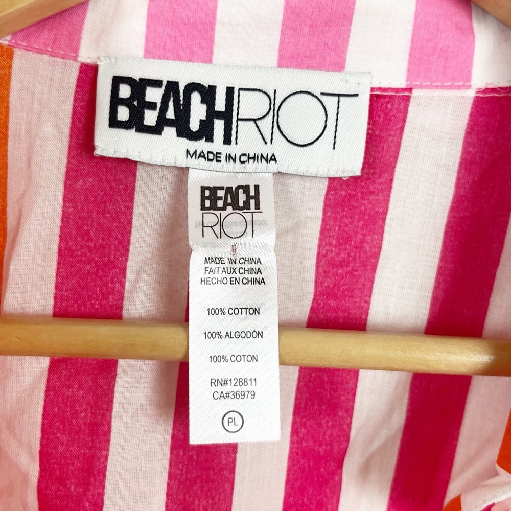 Beach Riot Alexa Top Sunset Stripe Cover Up Size Petite Large - Picture 4 of 6